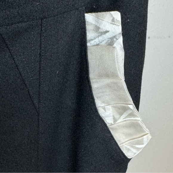 Vintage Wool Pants with White Frill Accent - Picture 4 of 7